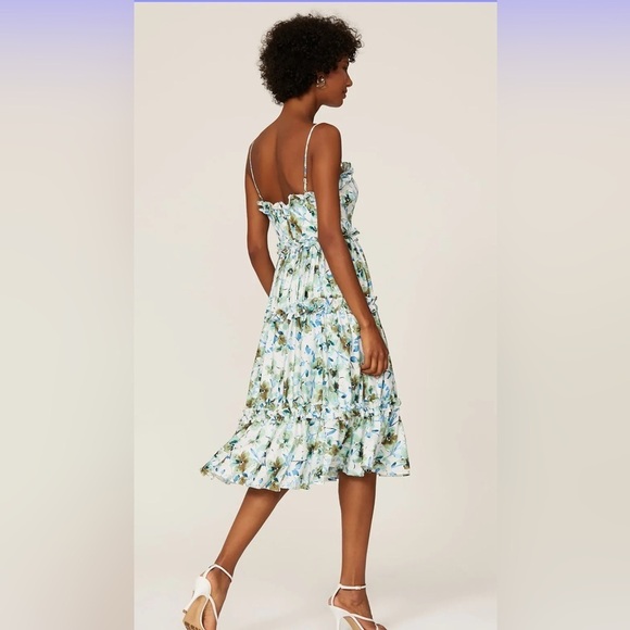 Badgley Mischka Blue Floral Ruffle Trim Dress
Size 8 - Picture 3 of 9